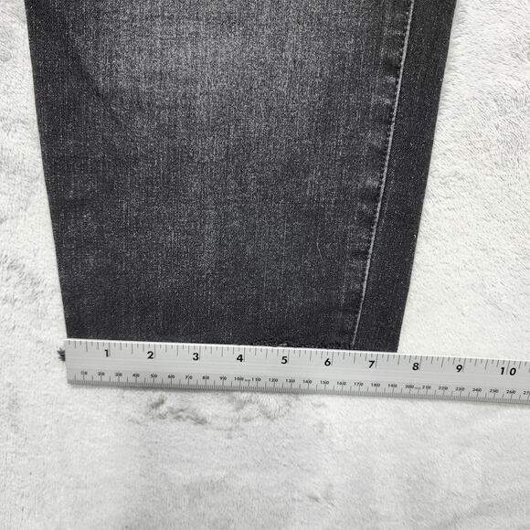 Time and Tru Jeans Womens 20 Black Faded High Rise Curvy Skinny Capri Raw Hem - Picture 10 of 11